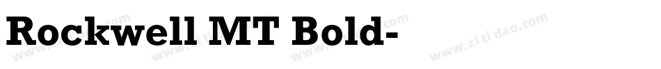 Rockwell MT Bold字体转换